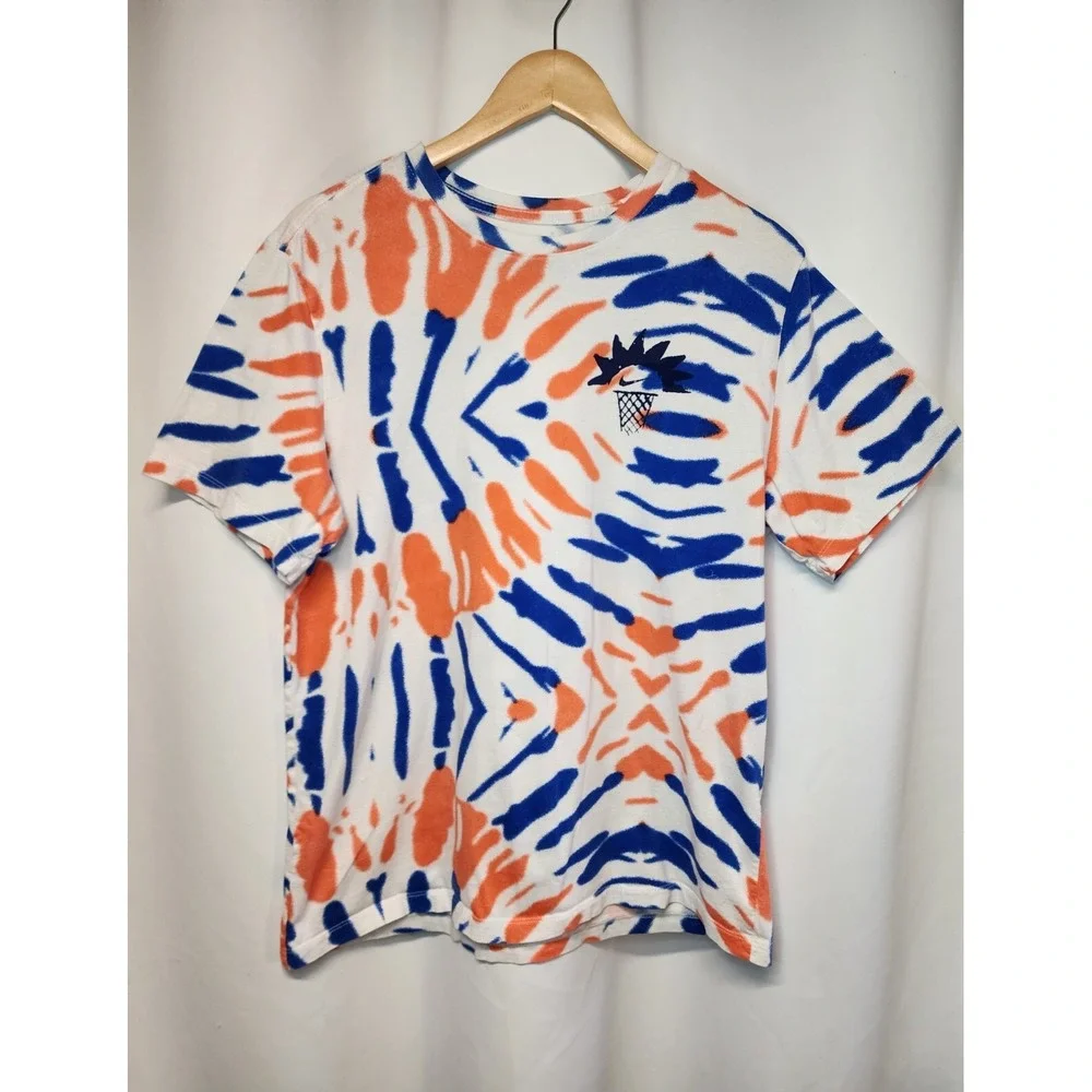 mens nike tie dye vintage t shirt  size L the nike tee dunk party basketball tee